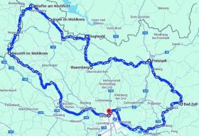 Bike tour Muehlviertel - map