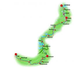 Flanders - Holland by Boat & Bike - map